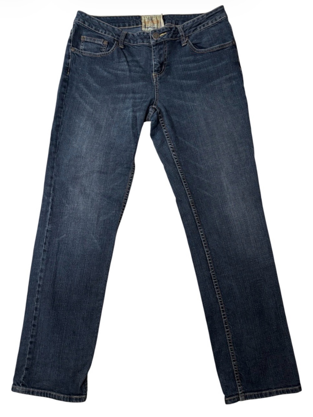 American Rag Jeans, Straight, Dark Blue, Ripped Hems, 11S, Short, 32x29